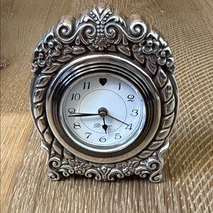 Brighton Ornate Silver  Clock